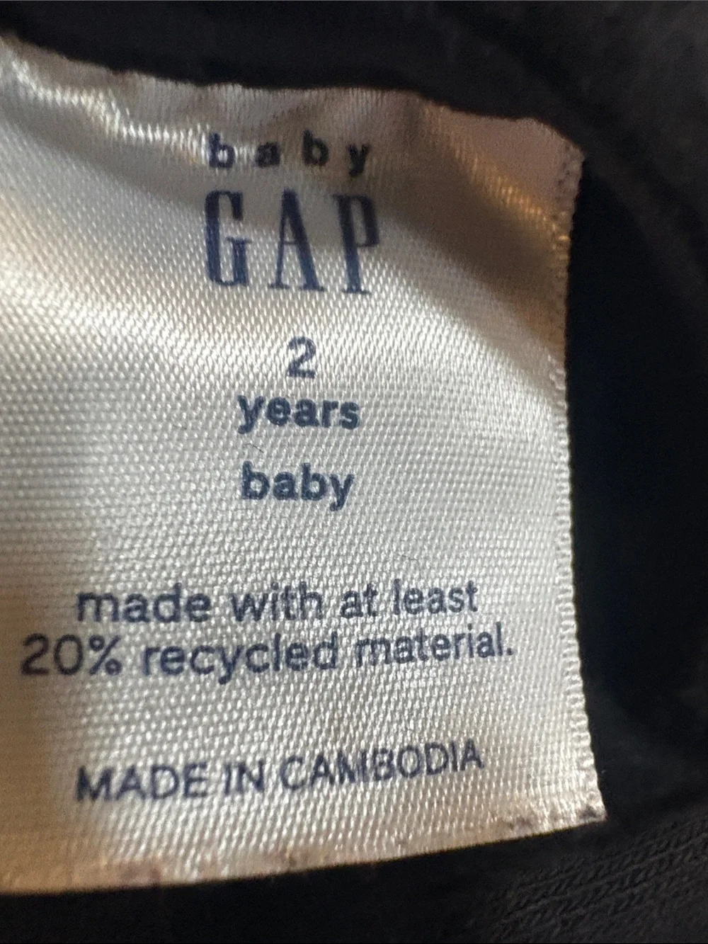 baby GAP Black Hoodie, Size 2T